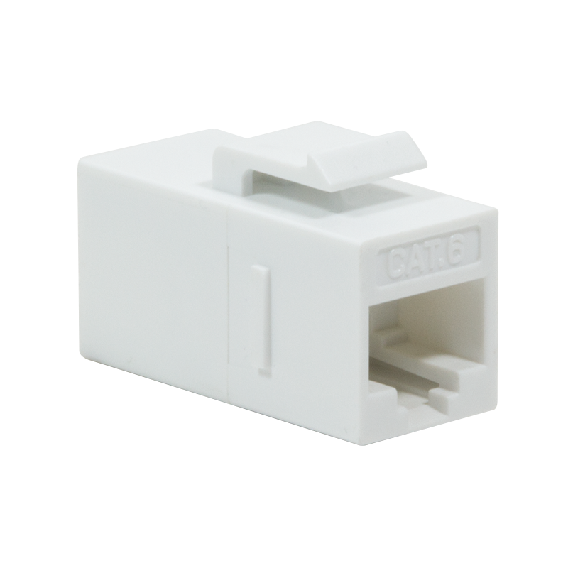  Keystone Verbinder RJ45 Cat.6 ungeschirmt mit Einrastung, weiss