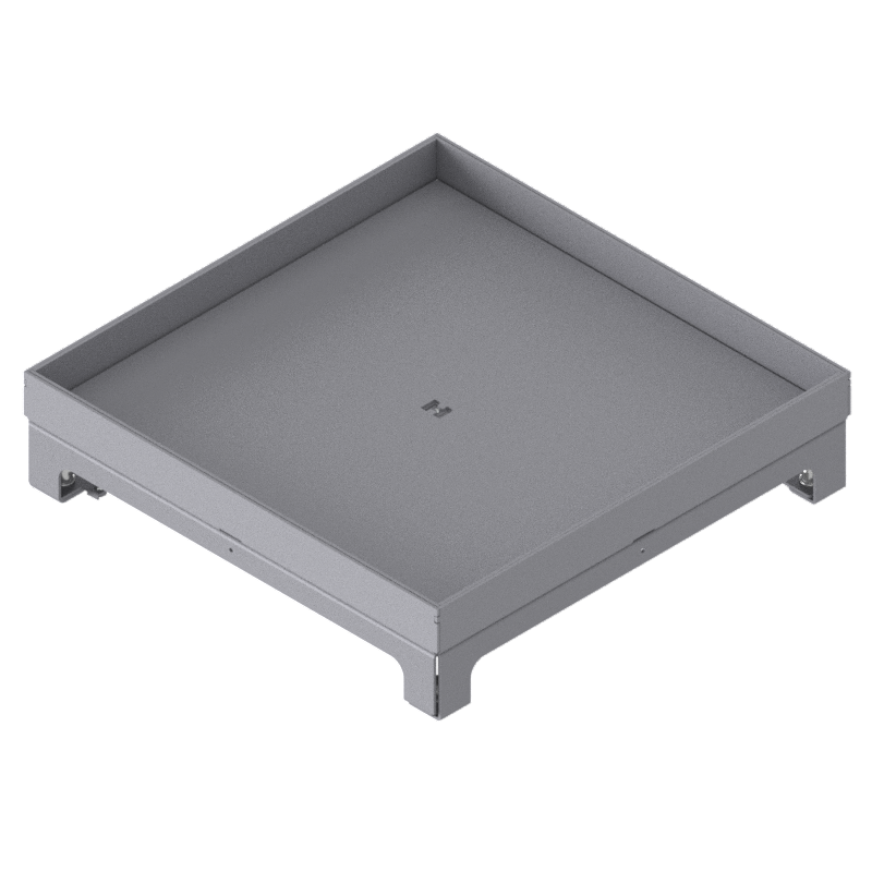 [UBD 324 255] Unterflur-Bodendose UBD 320 aus Chromstahl inkl. Blinddeckel mit Kante und 25mm Vertiefung