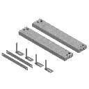 Aufstock-Rahmen aus SVZ inkl. 95mm Nivellierschrauben zu UBD 260 und 320