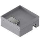 [UBD 167 201] Unterflur-Bodendose UBD 160 small aus Chromstahl inkl. Deckel mit Kante, geschlossen, 20mm Vertiefung und 1 Schnurauslass