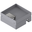 Unterflur-Bodendose UBD 160 small aus Chromstahl inkl. Deckel mit Kante, 25mm Vertiefung und 1 Schnurauslass
