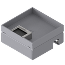 Unterflur-Bodendose UBD 160 small aus Chromstahl inkl. Deckel mit Kante, geschlossen, 25mm Vertiefung und 1 Bürstenauslass