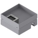 [UBD 167 302] Unterflur-Bodendose UBD 160 small aus Chromstahl inkl. Deckel mit Kante, geschlossen, 30mm Vertiefung und 1 Bürstenauslass