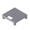[UBD 217 001] Unterflur-Bodendose UBD 210 small inkl. belegtem Deckel ohne Schutzkante, mit Ausschnitt aus 4mm SVZ 