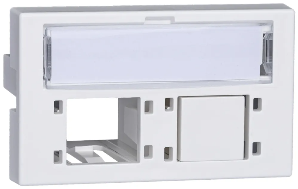 FLF-Abdeckplatte, 2 Port, für Cat. 6A R&amp;M, weiss