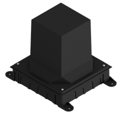 [UBD 100 150] Kunststoff-Einbaubox, schwarz, inkl. Styroporklotz, oben: 110x110mm, unten: 180x230mm, H: 185mm