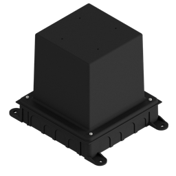 [UBD 130 164] Kunststoff-Einbaubox schwarz zu UBD 130, oben: 140x140mm, unten: 180x230mm, H: 185mm