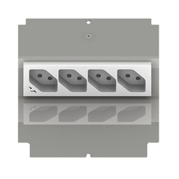 [UBD 165 180] Steckdoseneinsatz für 2 FLF inkl. 1x 4xT13/s, weiss