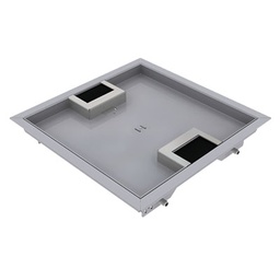 [DBR 210 152] Doppelboden-Auslass DBR 210 aus Chromstahl inkl. Deckel, mit 15mm Vertiefung, Rand und 2 Bürstenauslässen