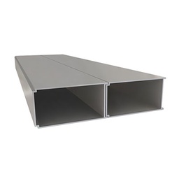 [UFK 150 040] Canal de sol noyé 2 goulettes, aluminium 150x40mm