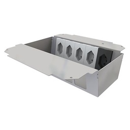 [UBD 261 272] Steckdoseneinsatz vertikal für 2x5 FLF inkl. 4x 1xT13, weiss, und 1xT13, schwarz