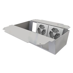 [UBD 261 275] Steckdoseneinsatz vertikal für 2x5 FLF inkl. 2x 3xT13, weiss