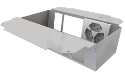 [UBD 261 273] Steckdoseneinsatz vertikal für 2x5 FLF inkl. 1x 3xT13, weiss